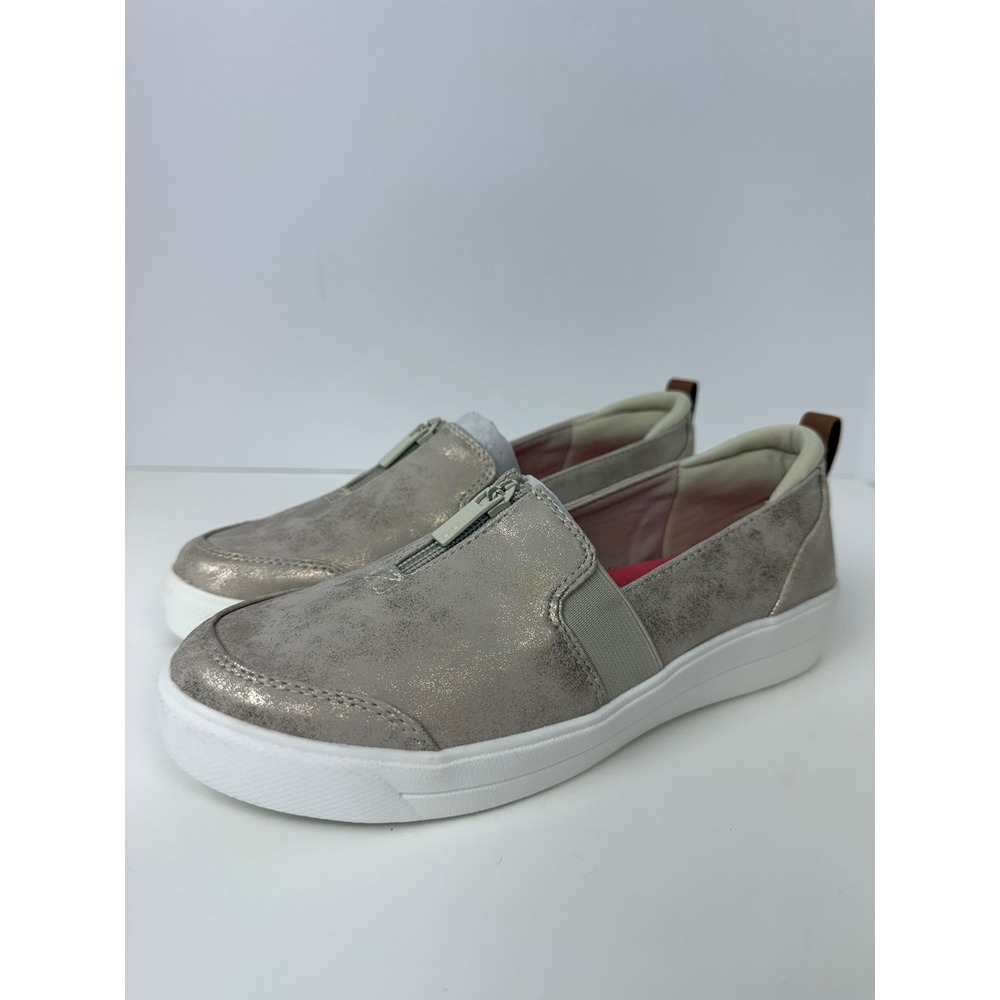 Ryka Taupe Flats Fabric Shoe Womens Sz 7 Memory Foam Water Repellent‎